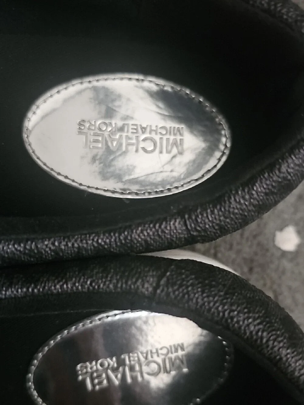 Michael Kors Black Textured Leather Low-Top Sneakers